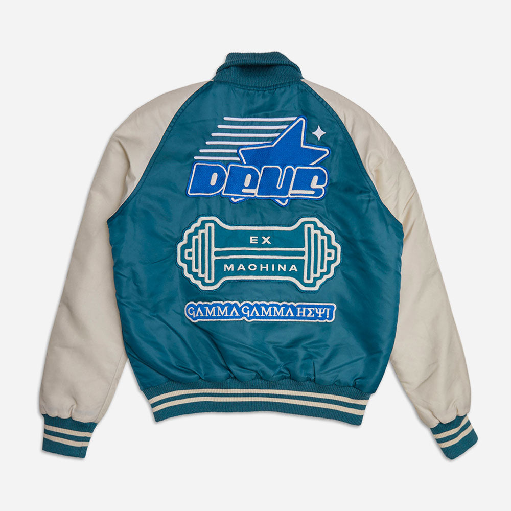 DEUS EX MACHINA - CHROMATIC VARSITY JACKET - Mallard