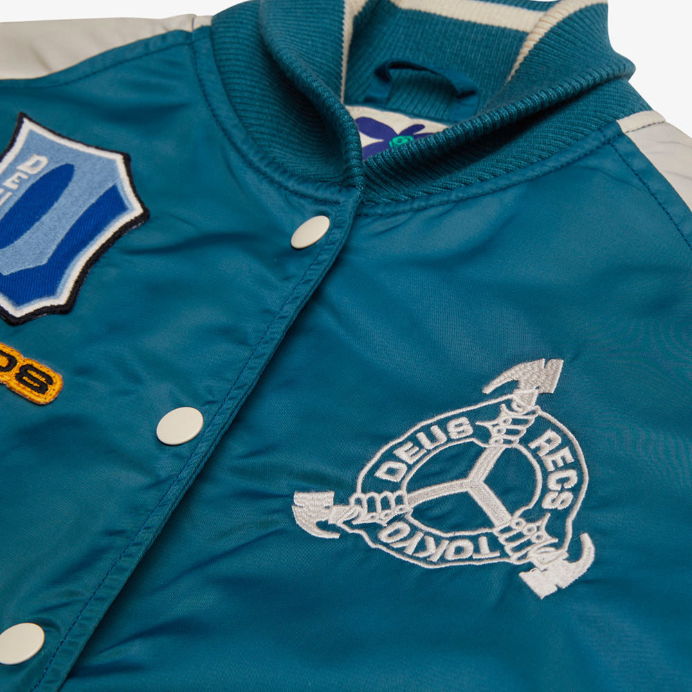 DEUS EX MACHINA - CHROMATIC VARSITY JACKET - Mallard