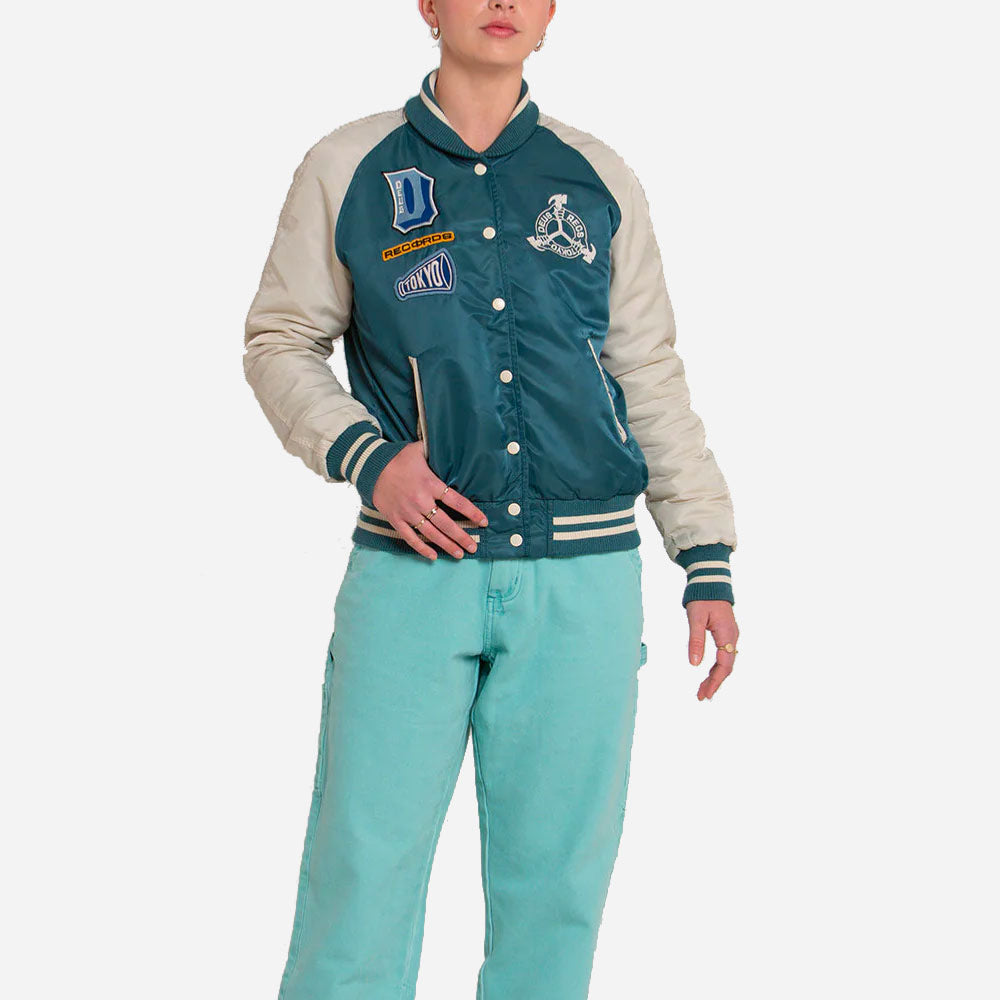 DEUS EX MACHINA - CHROMATIC VARSITY JACKET - Mallard