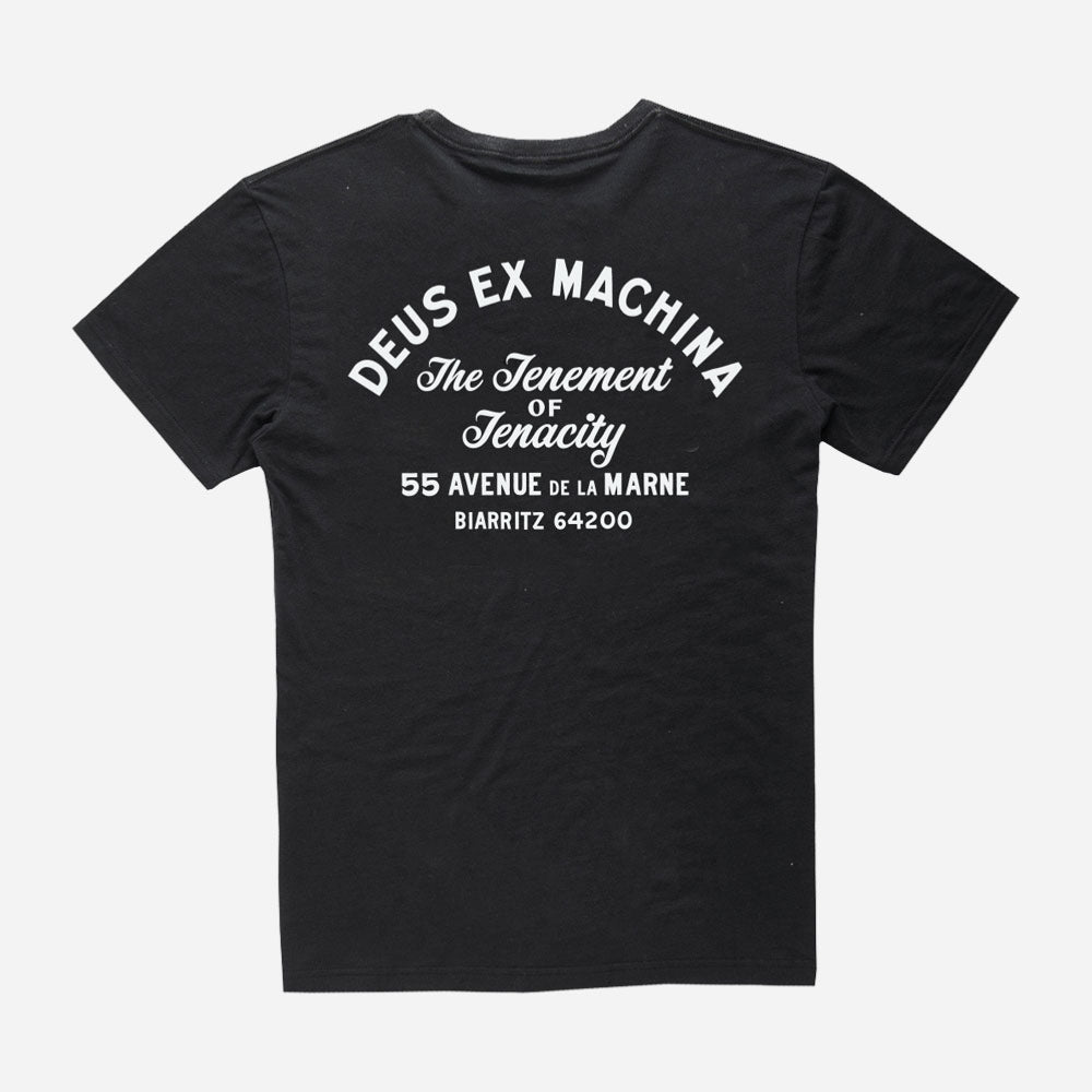 DEUS EX MACHINA - BIARRITZ ADDRESS POCKET TEE - Black
