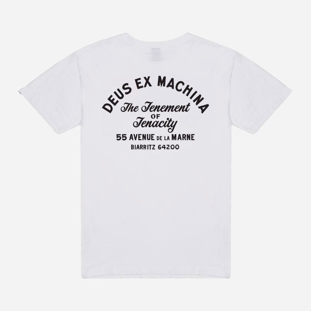 DEUS EX MACHINA - BIARRITZ ADDRESS POCKET TEE - White