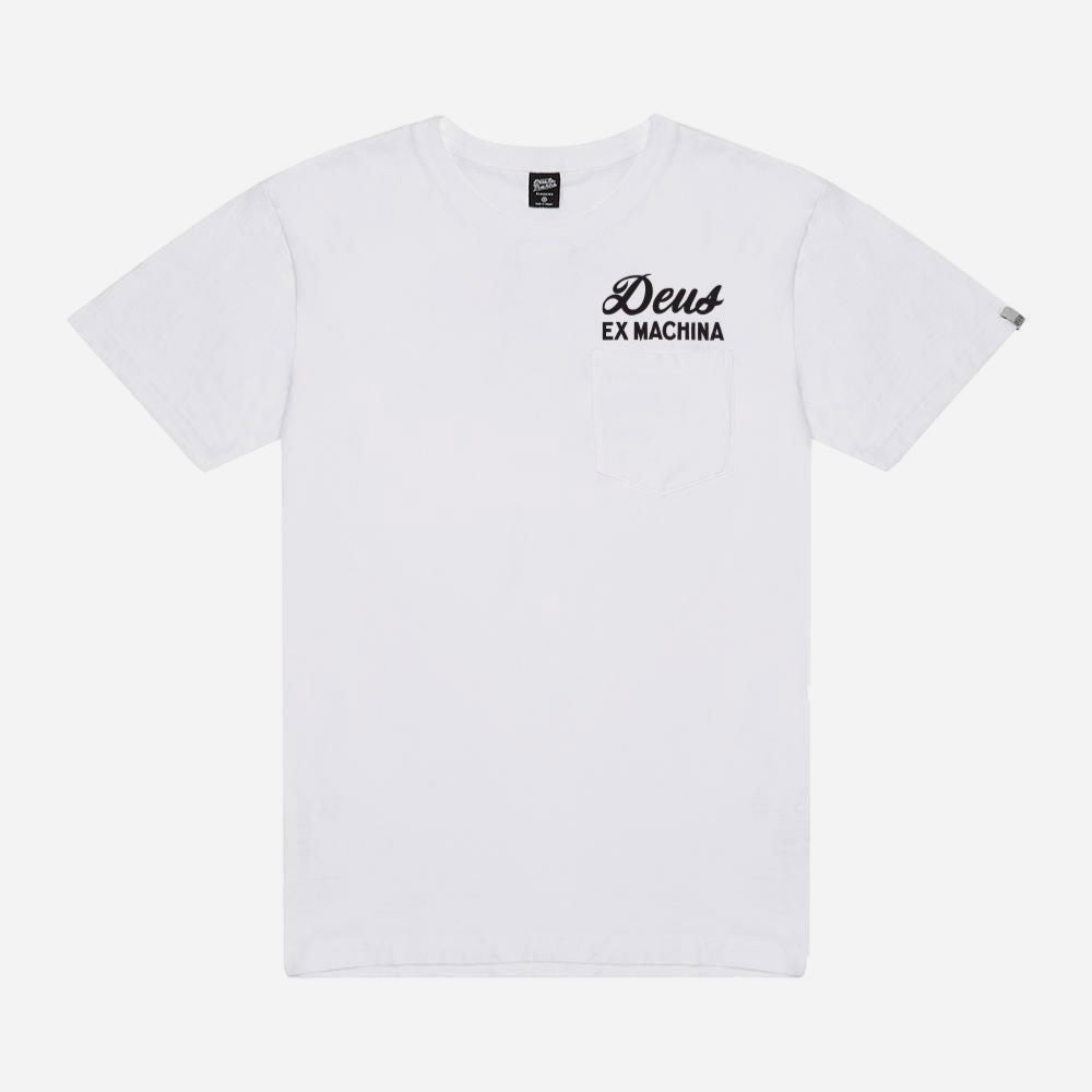 DEUS EX MACHINA - BIARRITZ ADDRESS POCKET TEE - White