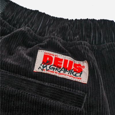DEUS EX MACHINA - GRAMICCI CORD LONG PANTS - Black