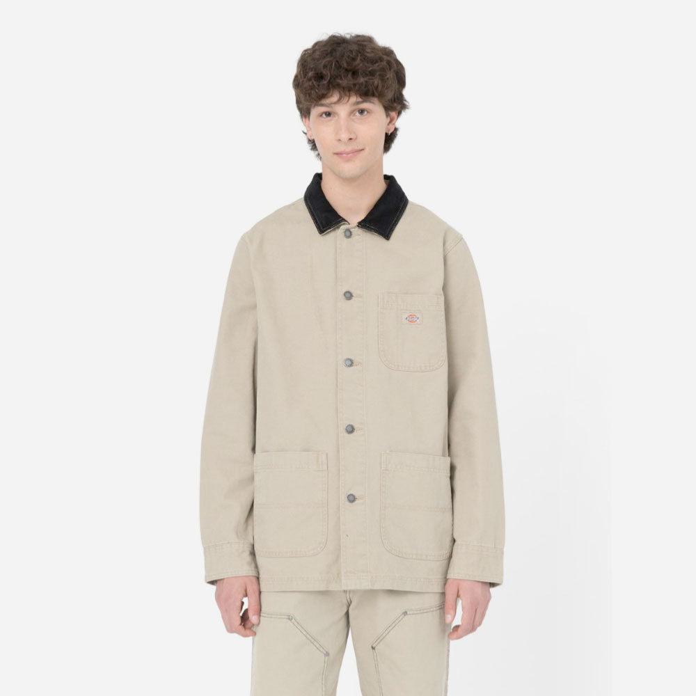 DICKIES - DUCK CANVAS CHORE JACKET STONE WASH - Desert Sand