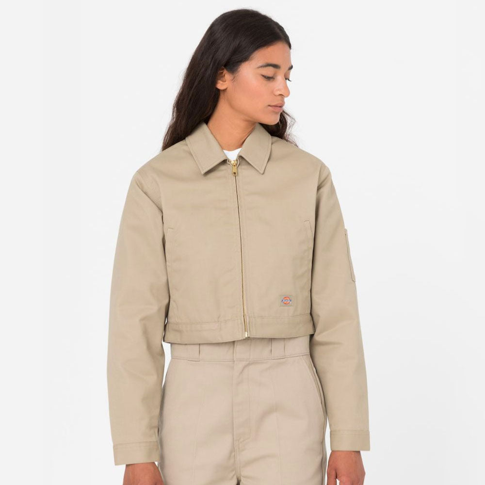 DICKIES - LINED EISENHOWER CROPPED W REC - KHAKI