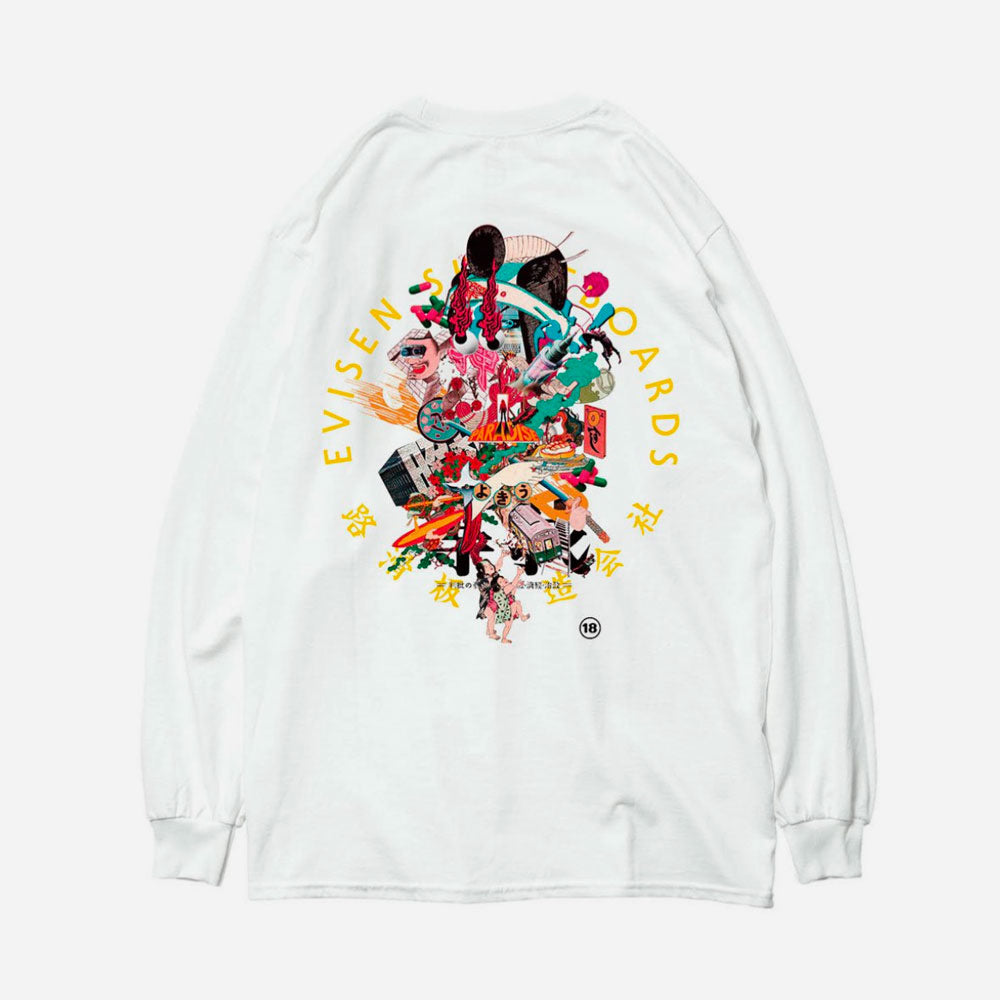 EVISEN - UKIYO PARADISE LS TEE - White