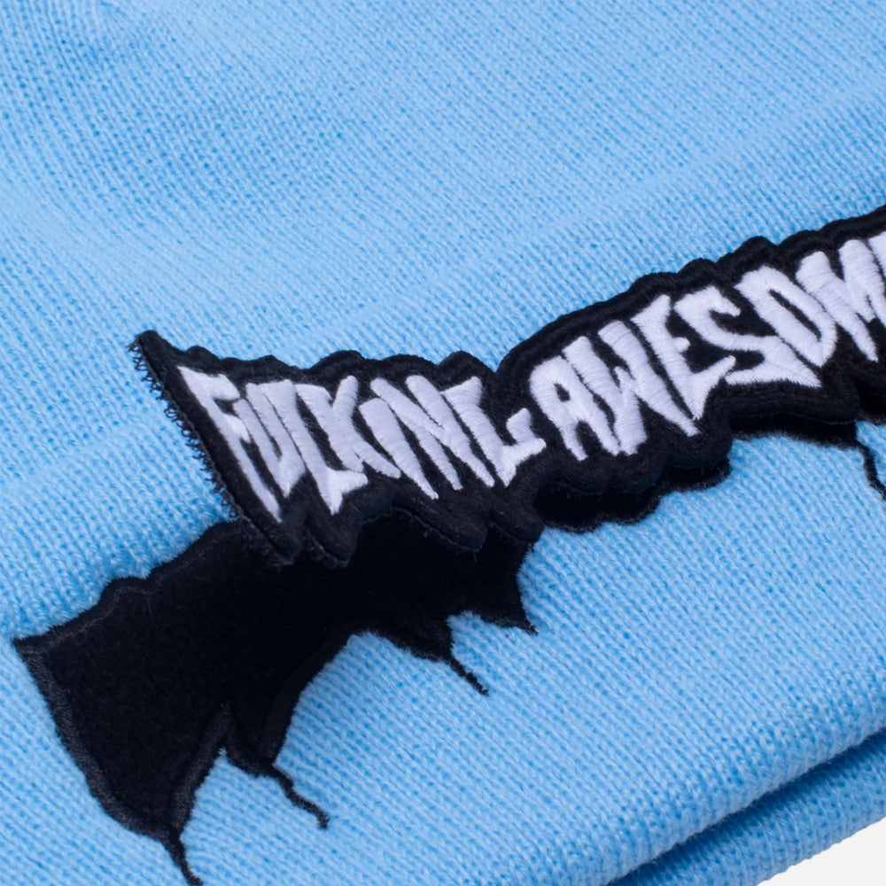 FUCKING AWESOME - VELCRO STAMP CUFF BEANIE - Light Blue