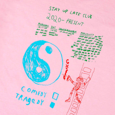 GX1000 - STAY UP LATE CLUB TEE - Pink