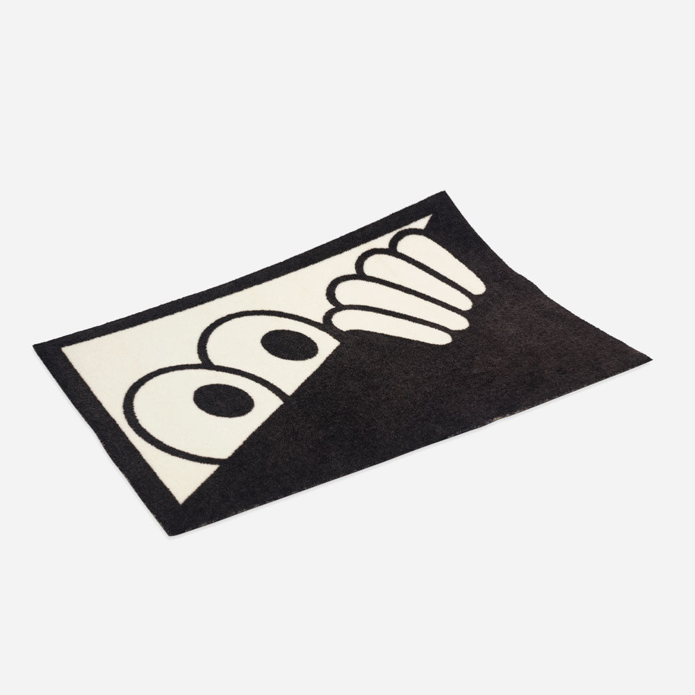 LAST RESORT AB - HEEL TAB DOORMAT - Black - White