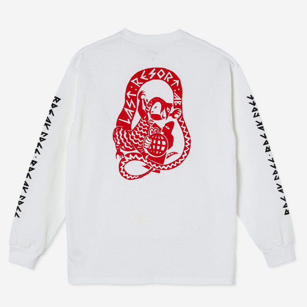 LAST RESORT AB - DRAGON LS TEE - White