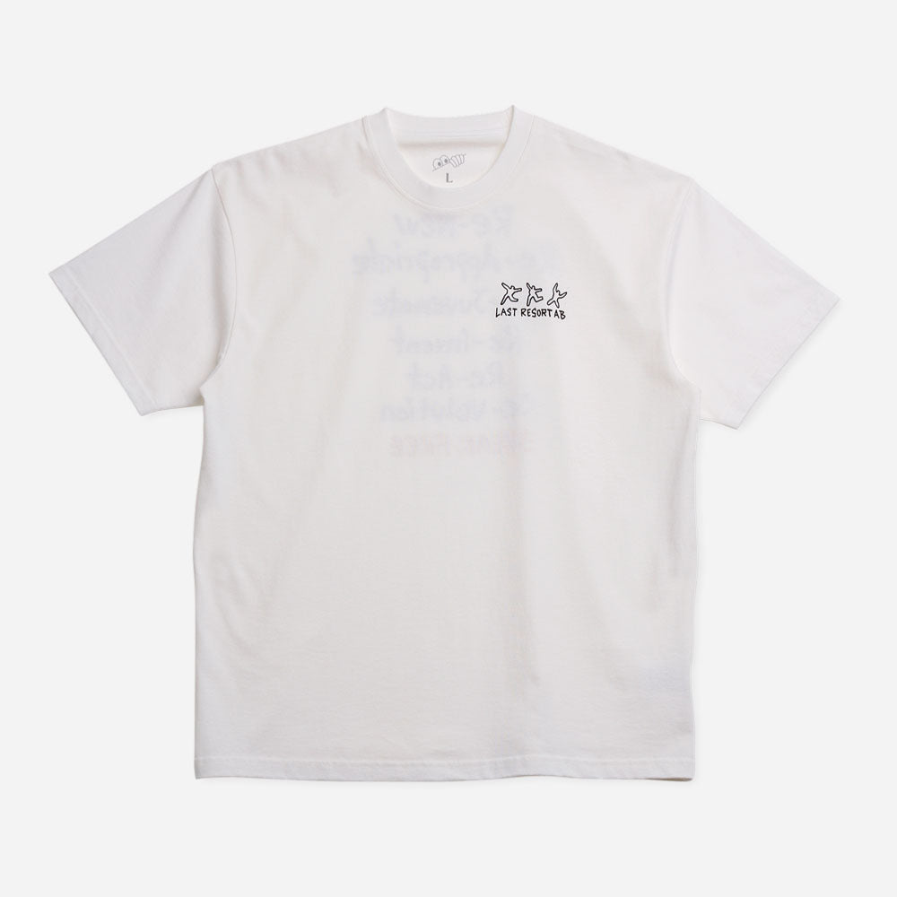 LAST RESORT AB - MESSAGE TEE - White