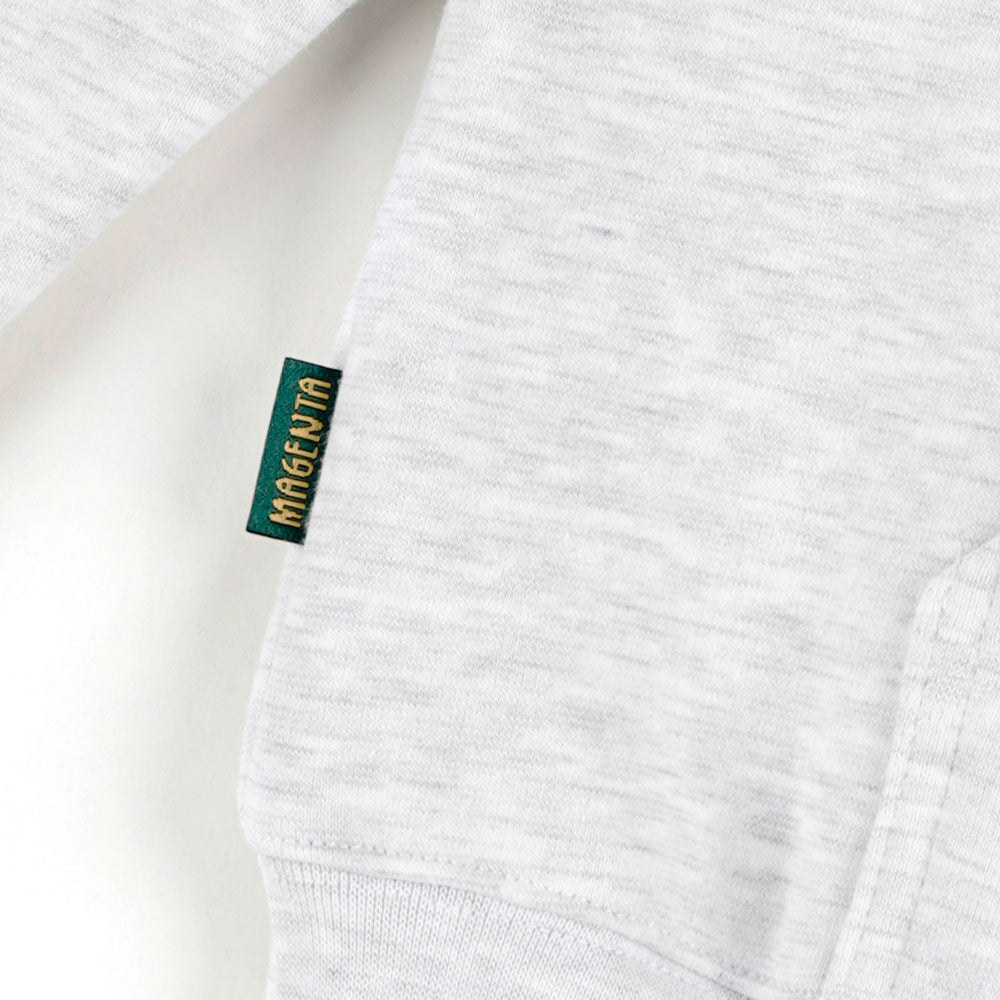 MAGENTA - FINGERPRINT PLANT HOODIE - ASH