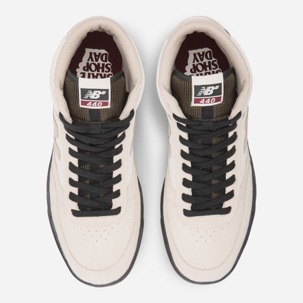 NEW BALANCE NUMERIC - NM 440 HIGH SKATESHOP DAY - Sea Salt - Black