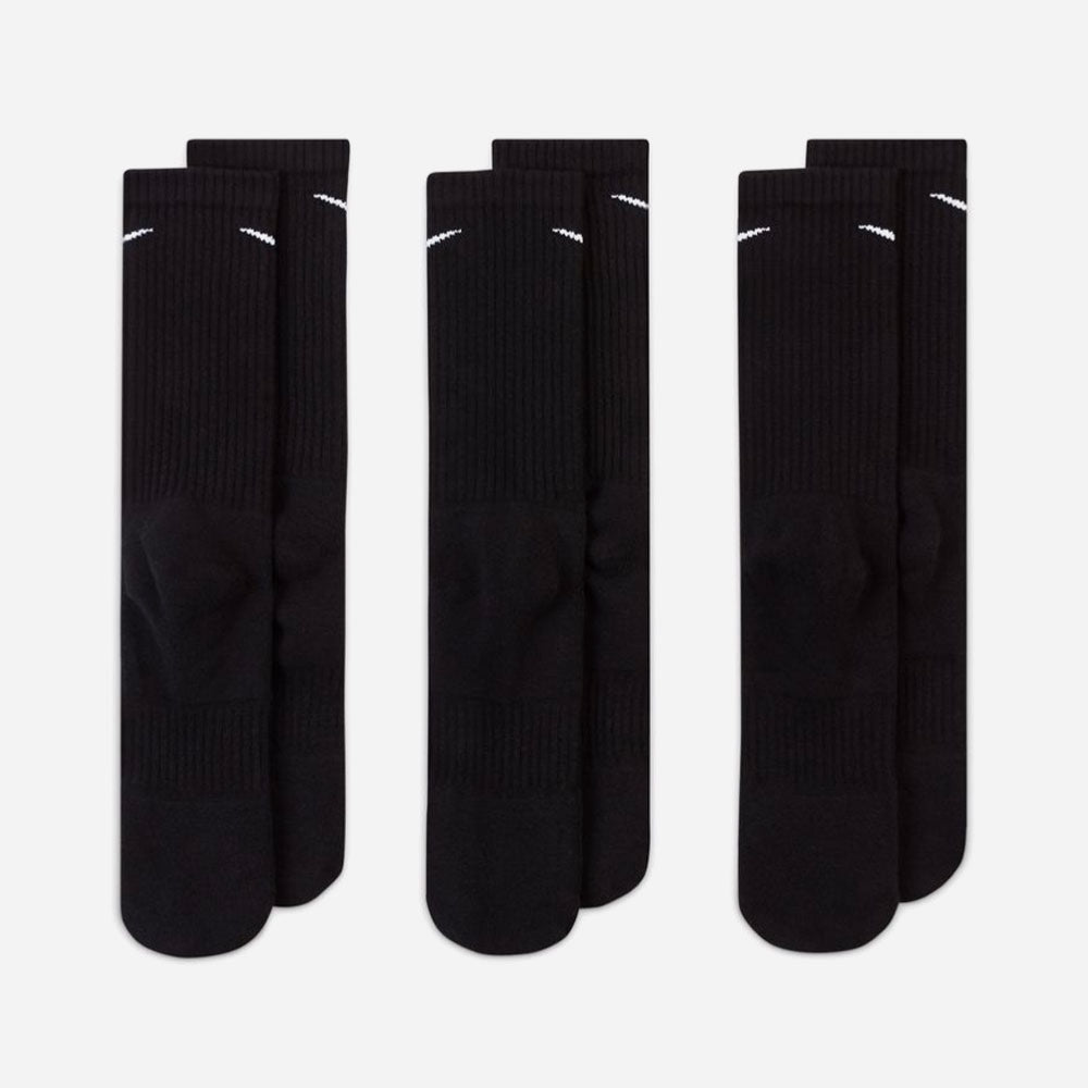 Nike - Everyday Cushioned 3 Pack Socks - Black