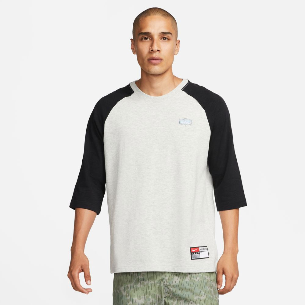 NIKE SB x MLB - BASEBALL "LA DODGERS" RAGLAN TEE - Grey heather - Black