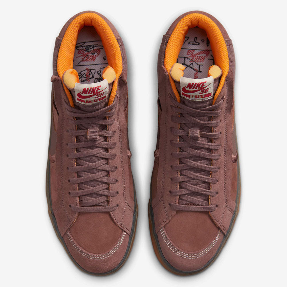 NIKE SB - BLAZER MID PREMIUM PLUS - PLUM ECLIPSE PLUM ECLIPSE KUMQUAT