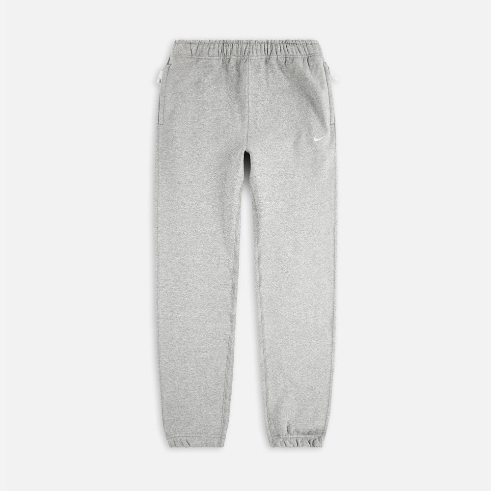 Nike Solo Swoosh Fleece Pant Dark Gray Heather/White pants