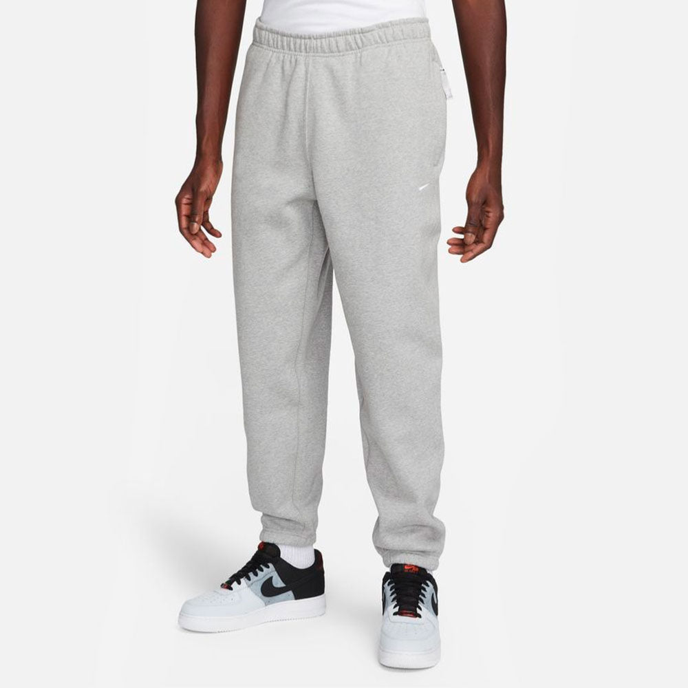NIKE - SOLO SWOOSH FLEECE PANT - Dark grey Heather White