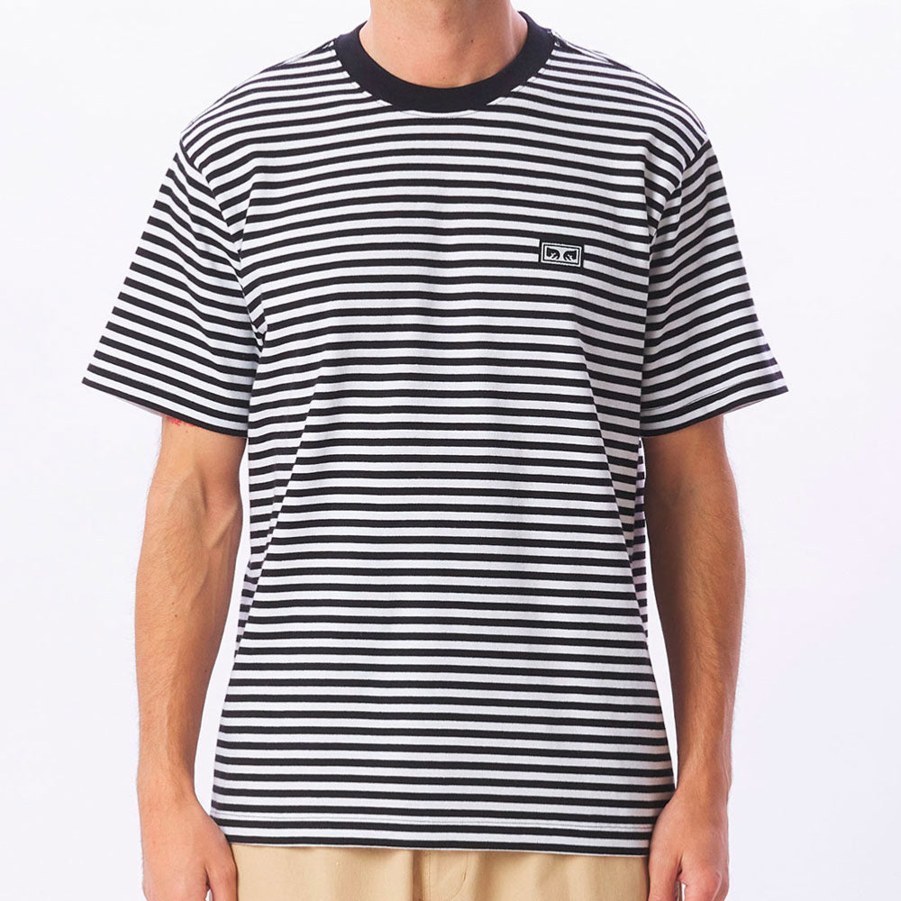 OBEY- ESTABLISHED WORKS EYES STRIPE SS - Black