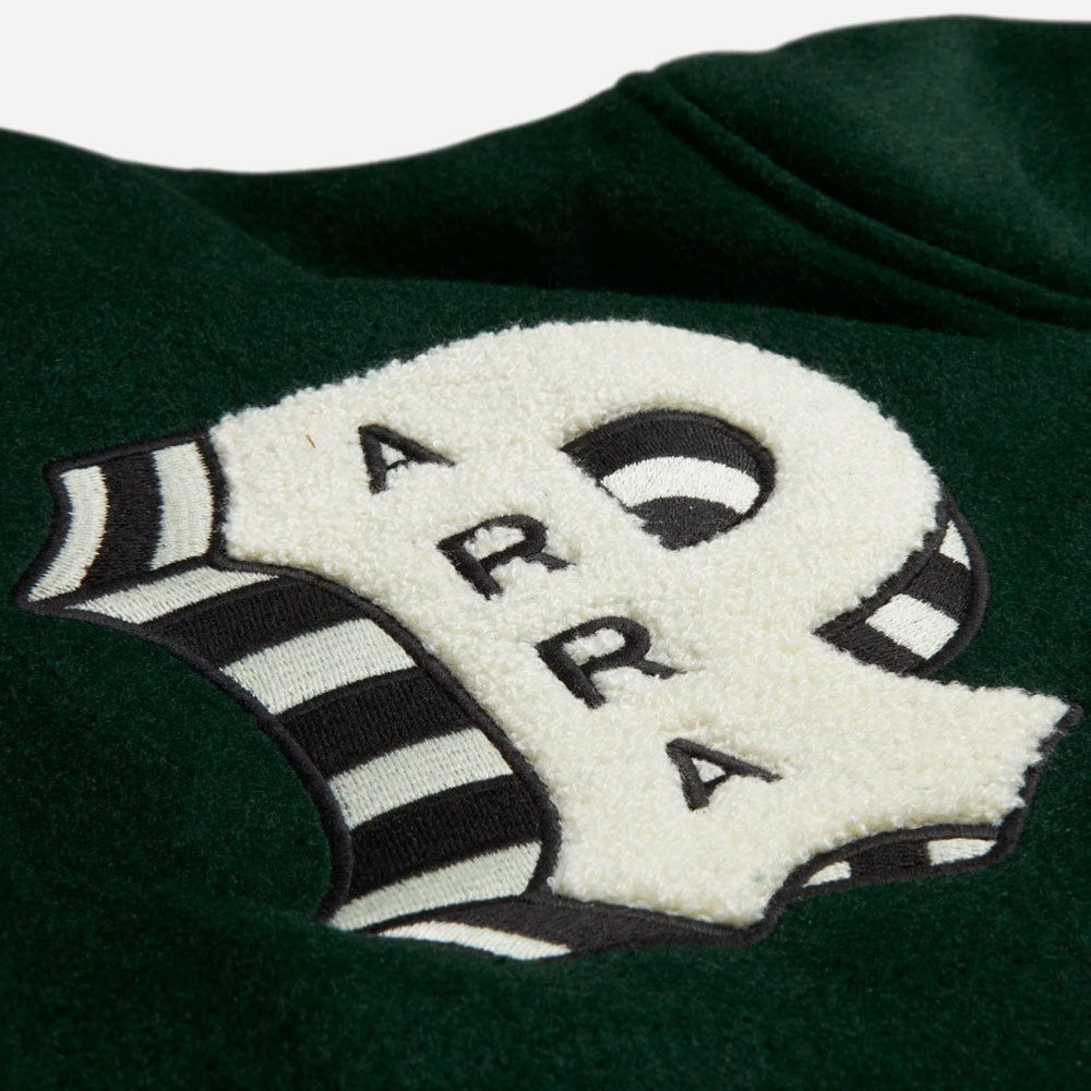 PARRA - CLOUDY STAR VARSITY JACKET - Pine green