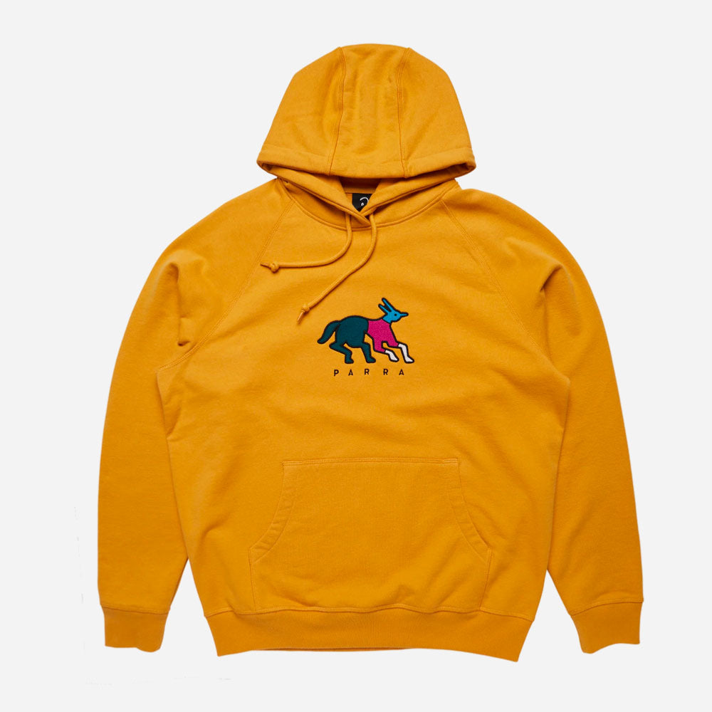 PARRA - ANXIOUS DOG HOODED SWEATSHIRT - Gold Yellow