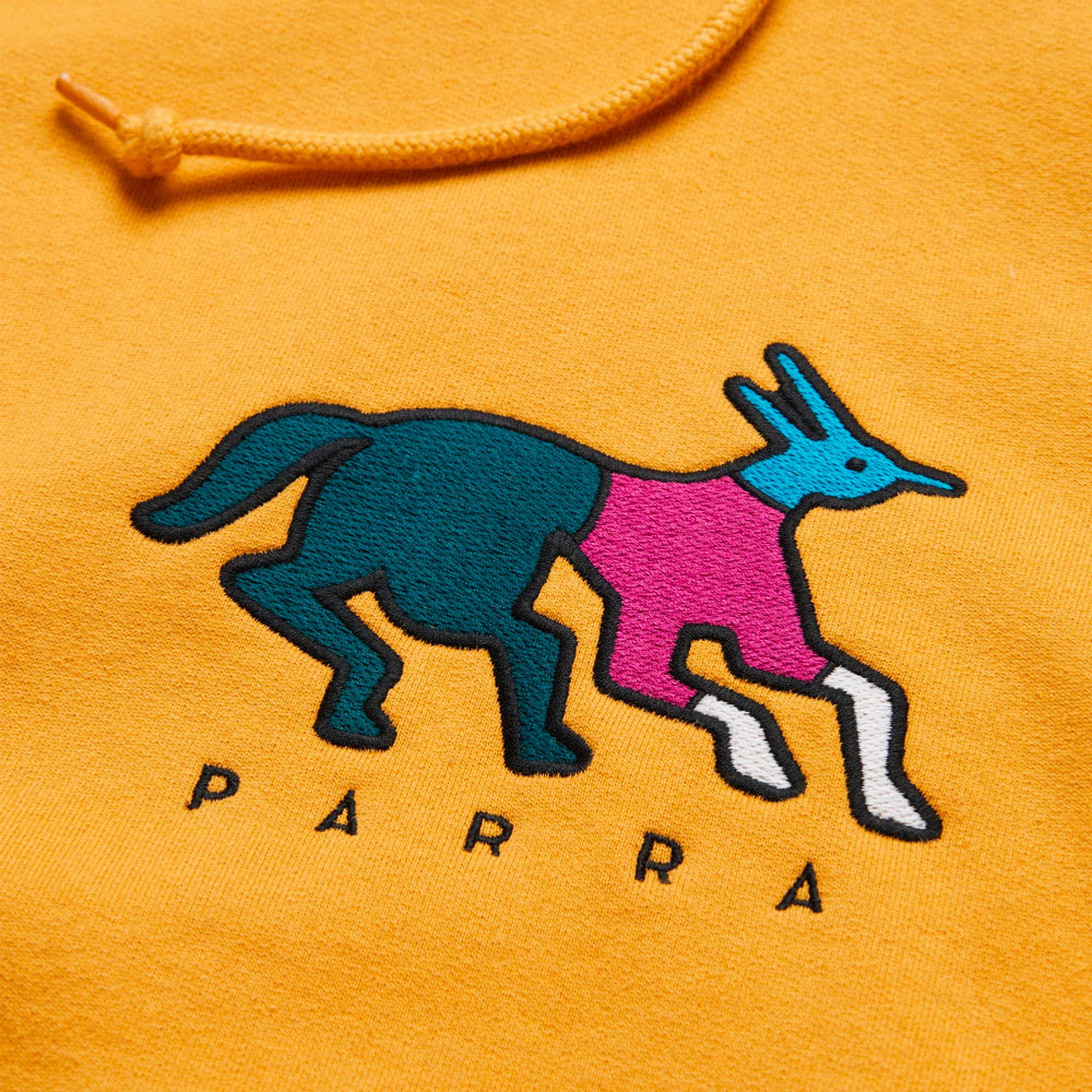 PARRA - ANXIOUS DOG HOODED SWEATSHIRT - Gold Yellow