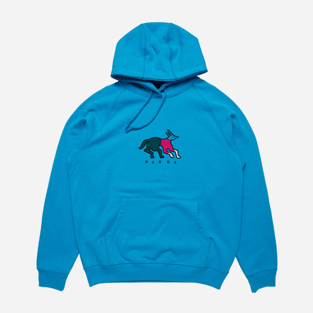 PARRA - ANXIOUS DOG HOODED SWEATSHIRT - Greek Blue