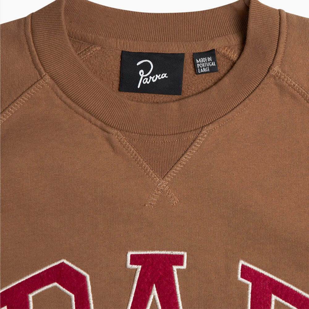 PARRA - EDUCATIONAL CREW NECK SWEATSHIRT - SHITAKE