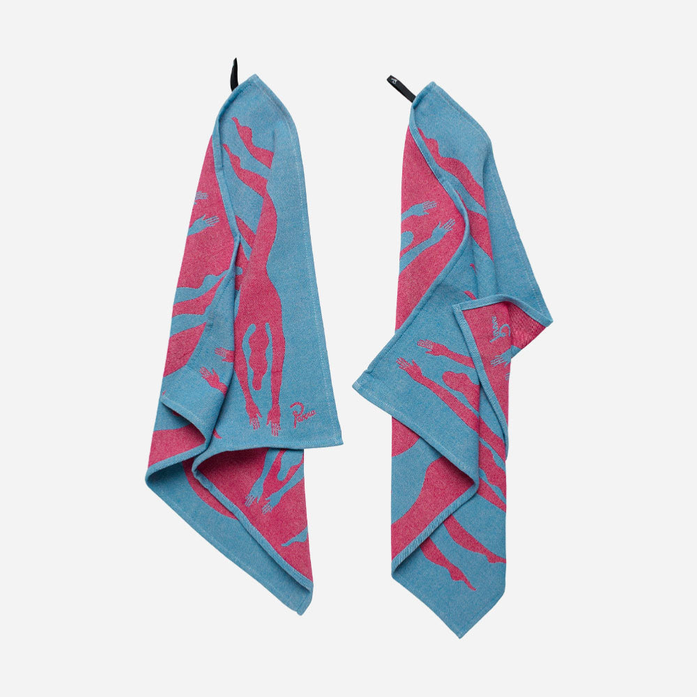 PARRA - HOT WATERS KITCHEN TOWEL SET OF 2 - Multi