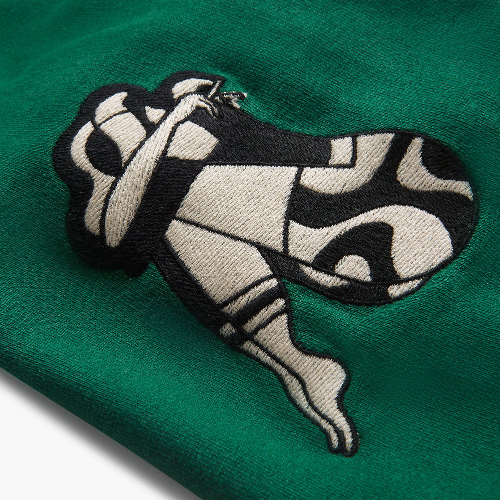 Parra - Life Experience Half Zip Sweatshirt - Pine Green