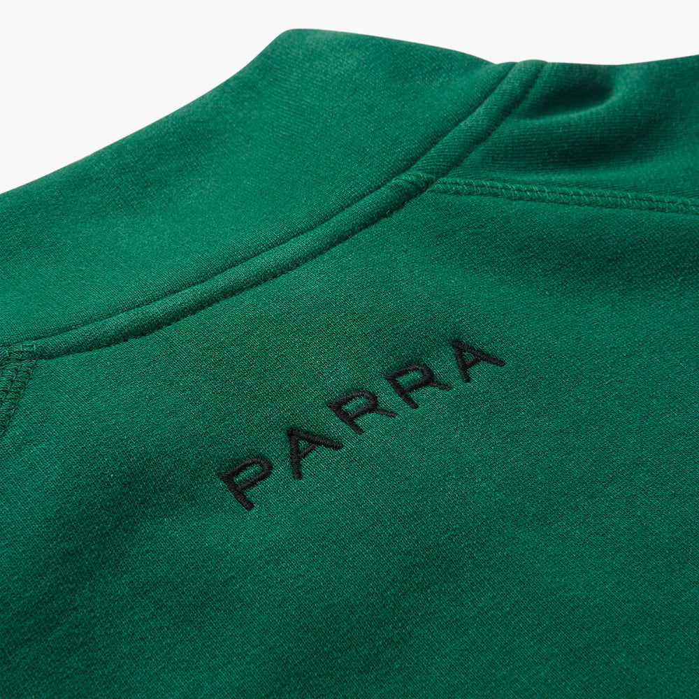 Parra - Life Experience Half Zip Sweatshirt - Pine Green