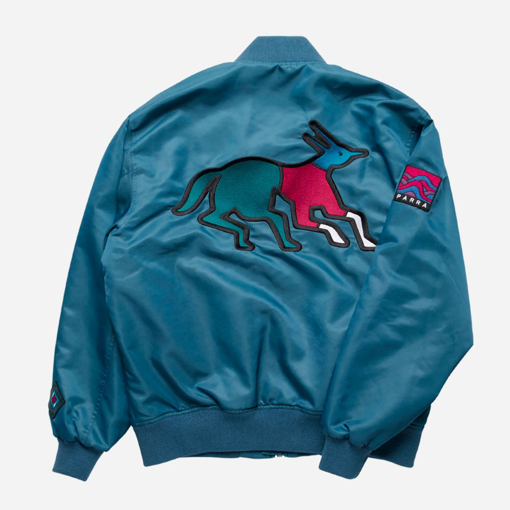 PARRA - STACKED PETS VARSITY JACKET - Teal