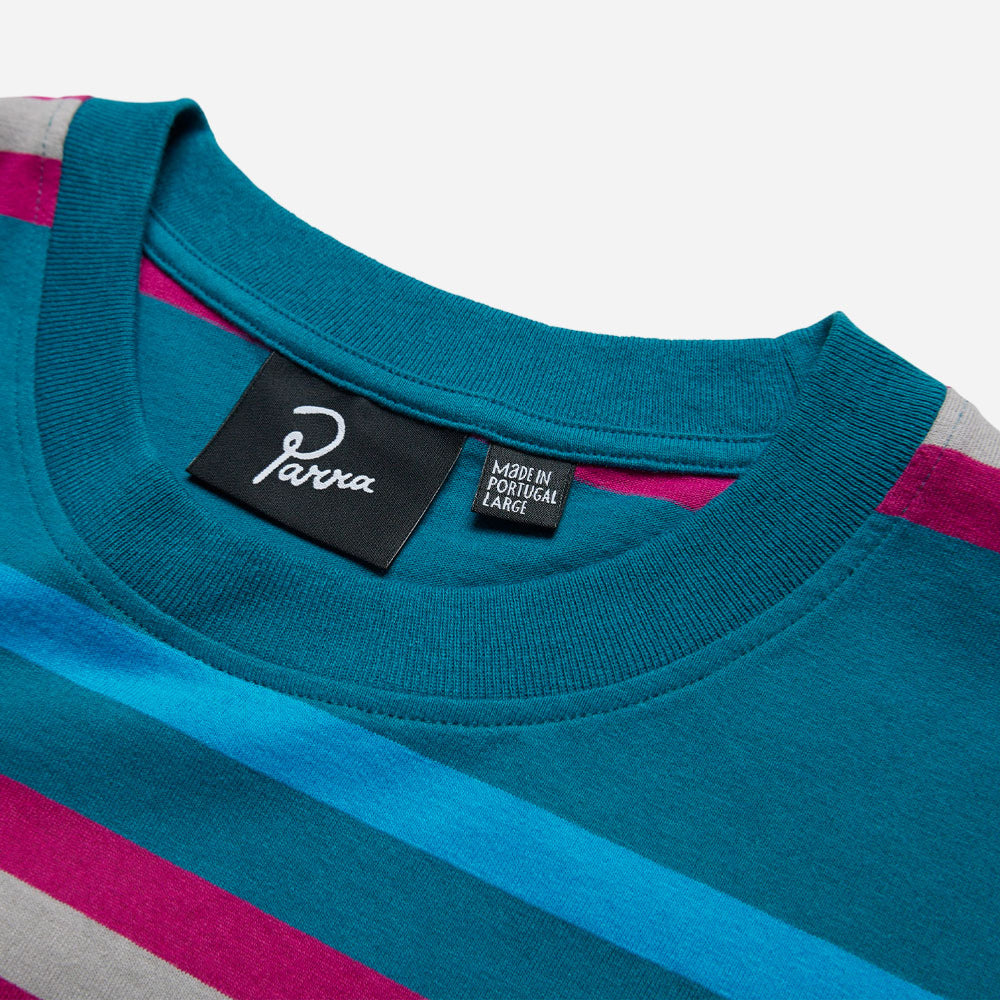 PARRA - STRIPEYS TEE - Teal