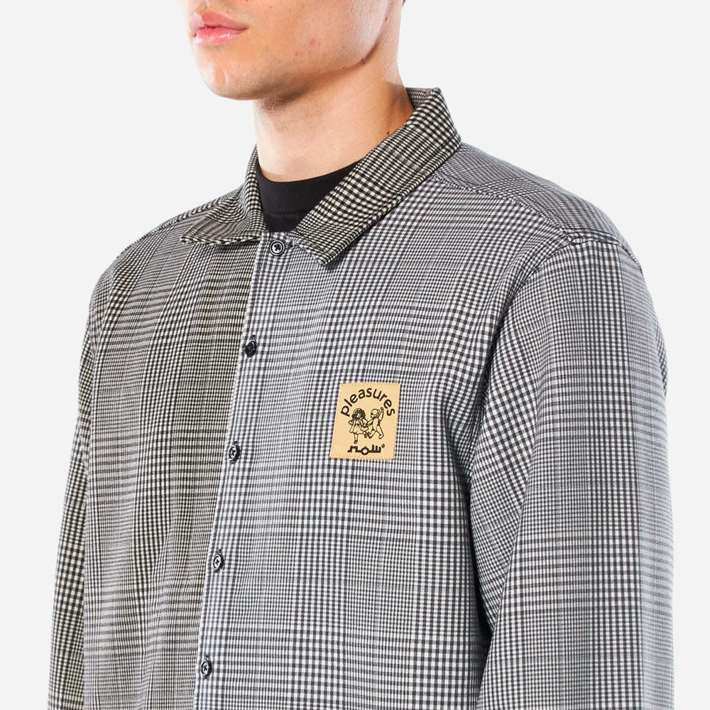 Pleasures - Chase Plaid Button Down - Black