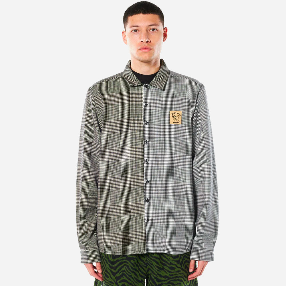 Pleasures - Chase Plaid Button Down - Black
