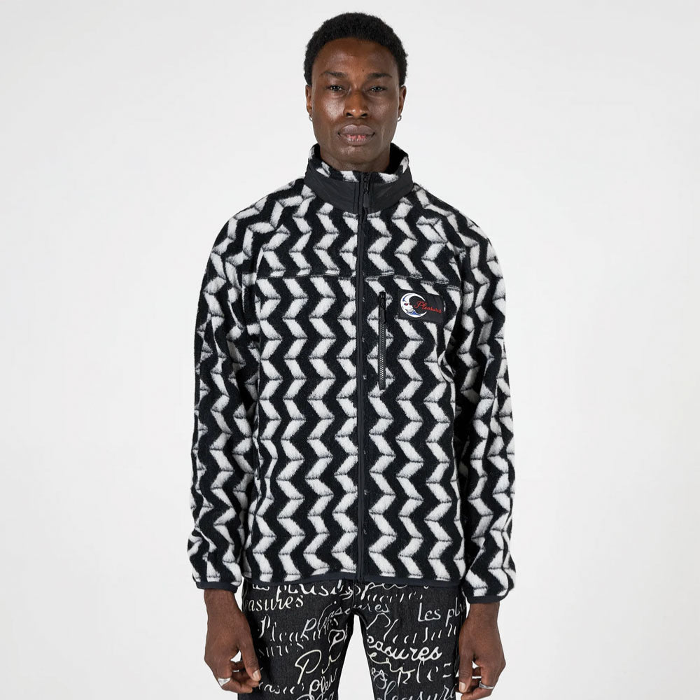 PLEASURES - DRIFTER FUZZY JACKET - BLACK