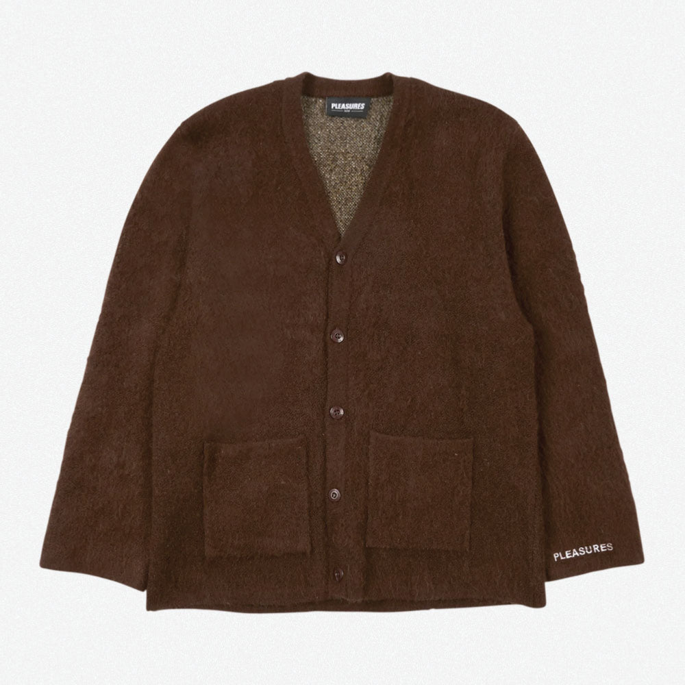 PLEASURES - JUICY CARDIGAN - BROWN