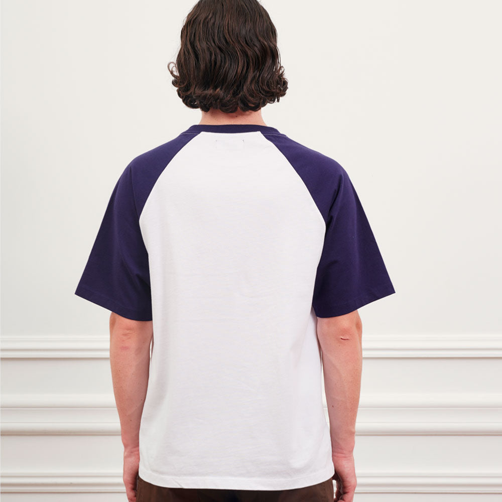 RASSVET - MEN EYES TSHIRT KNIT - Blue White