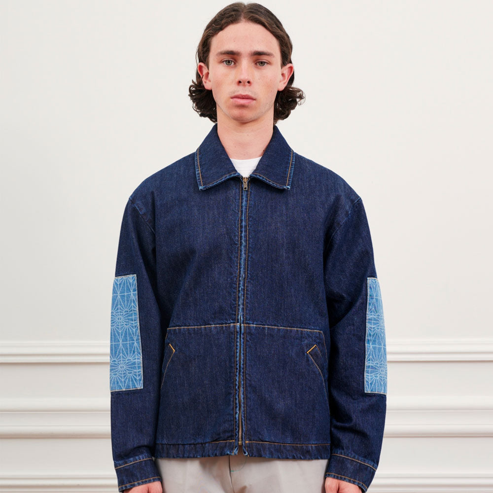 RASSVET - WORK DENIM JACKET WOVEN - Navy Denim