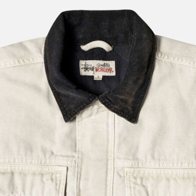 Stussy - washed canvas shop jacket - bone
