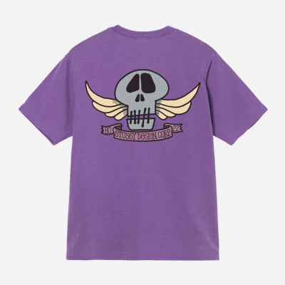 Stussy - Skull Wings Pigment Dyed Tee - Purple