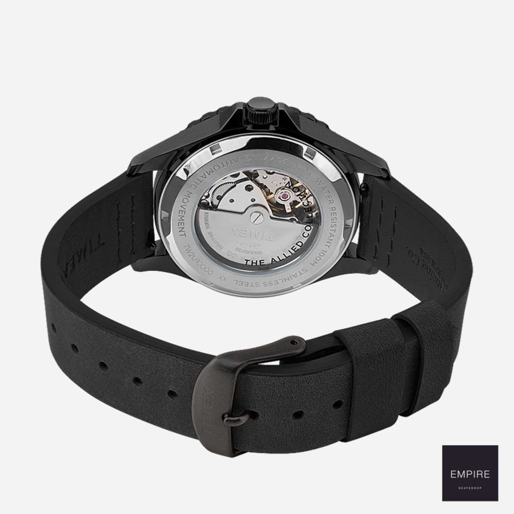 TIMEX - NAVI XL AUTOMATIC 41mm LEATHER - Black / Black