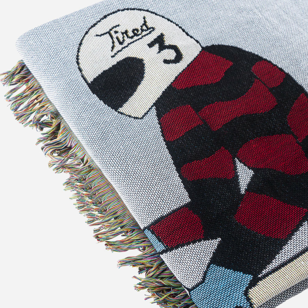 TIRED WOVEN COLLAGE THROW BLANKET ASSORTED
