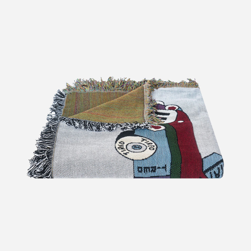 TIRED WOVEN COLLAGE THROW BLANKET ASSORTED