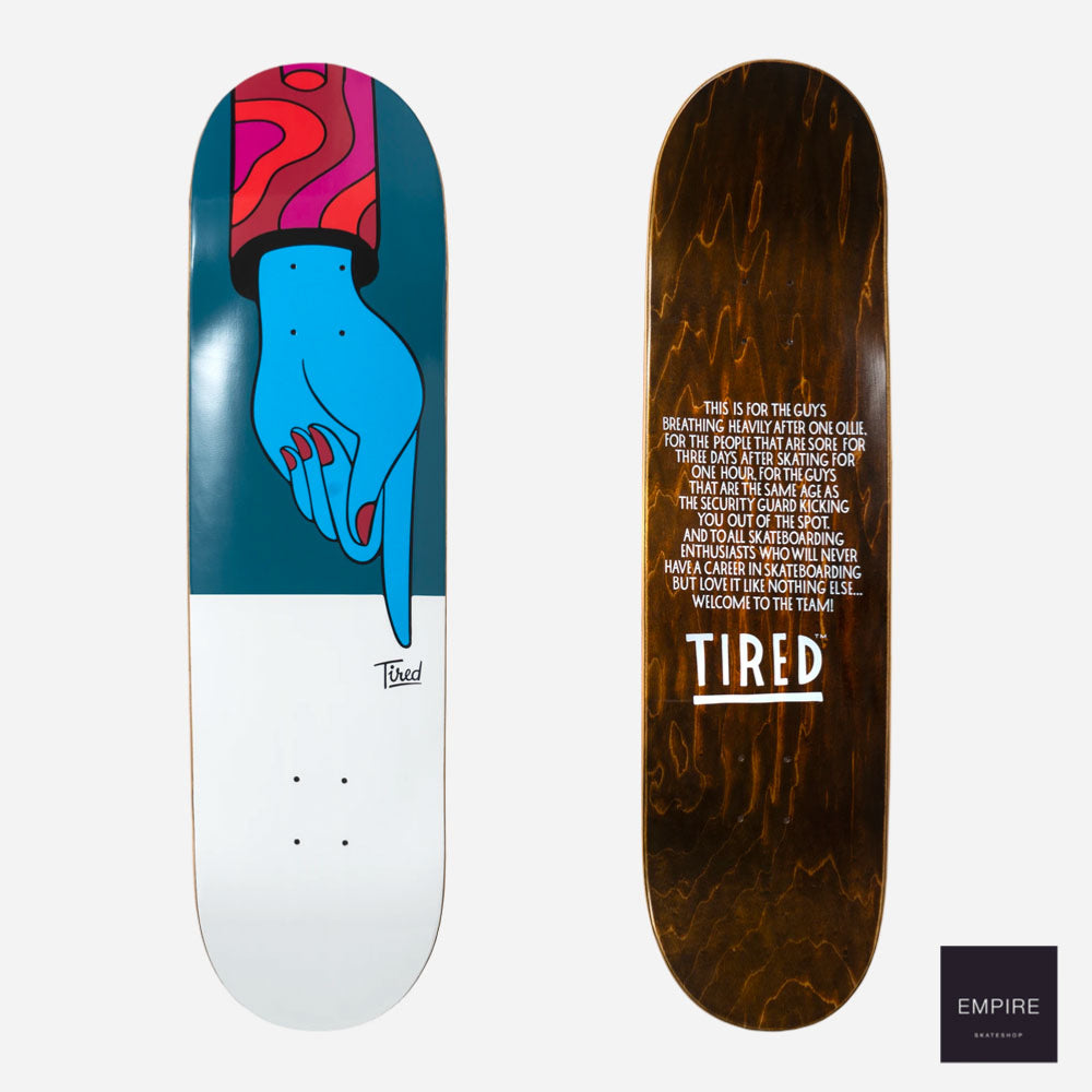 TIRED FINGER SKATEBOARD 8.625"