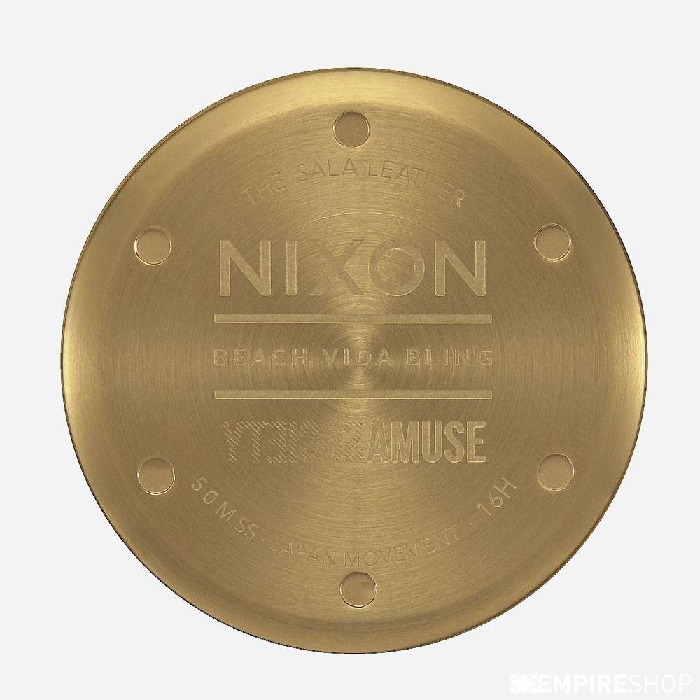Nixon X watch Society Sala Leather - Gold Black