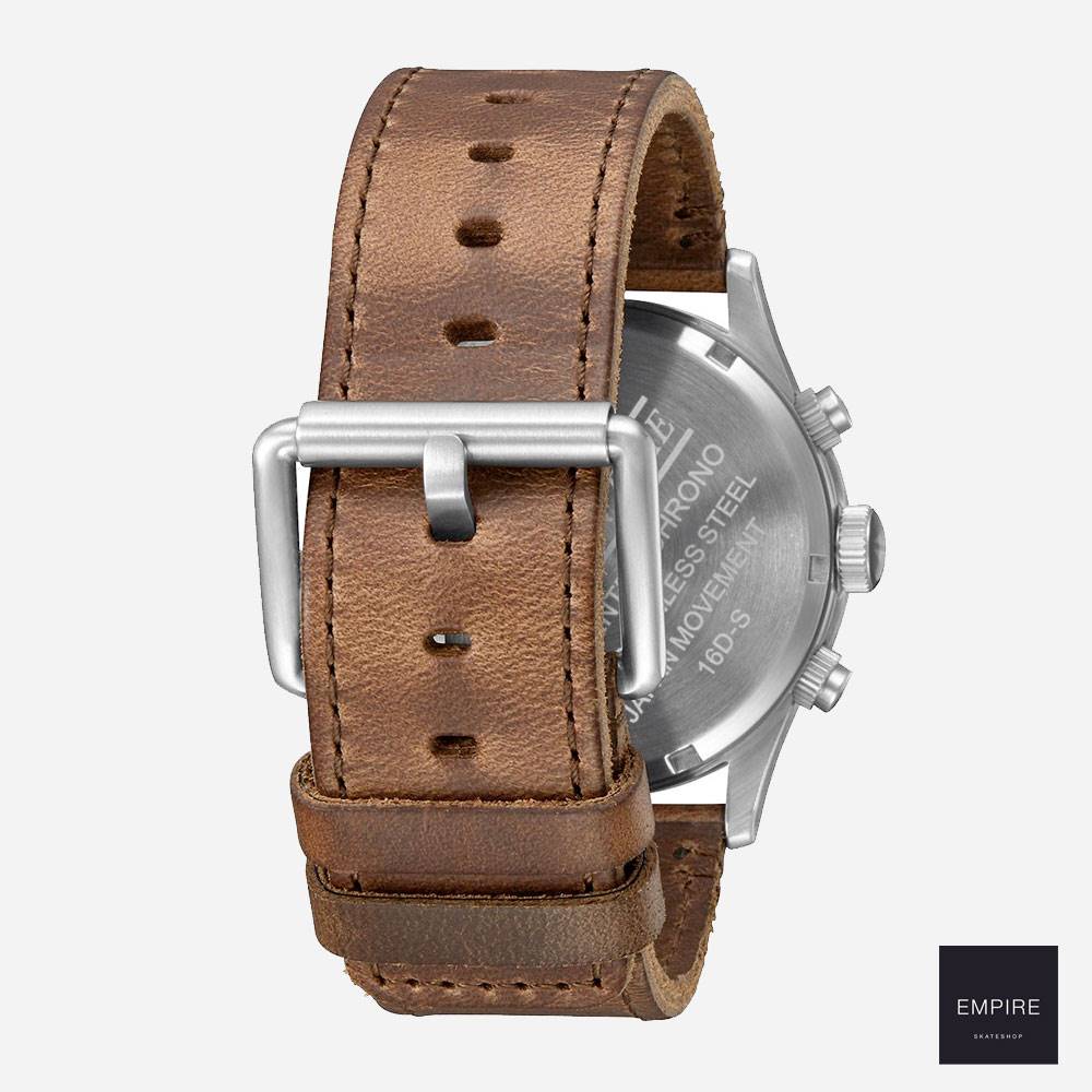 Nixon Sentry Chrono Leather - Sky Blue Taupe