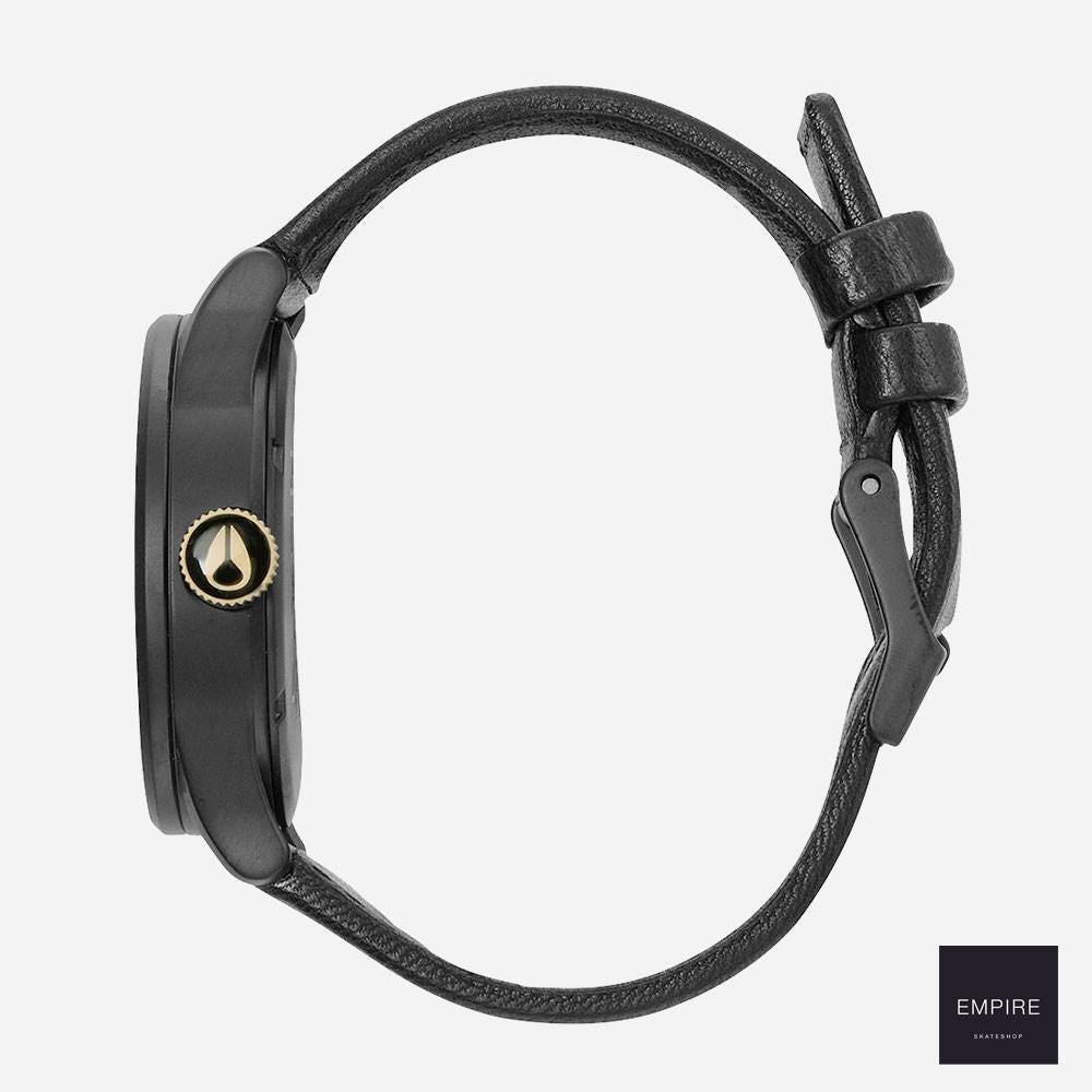 Nixon The Sentry Leather - Matte Black Gold