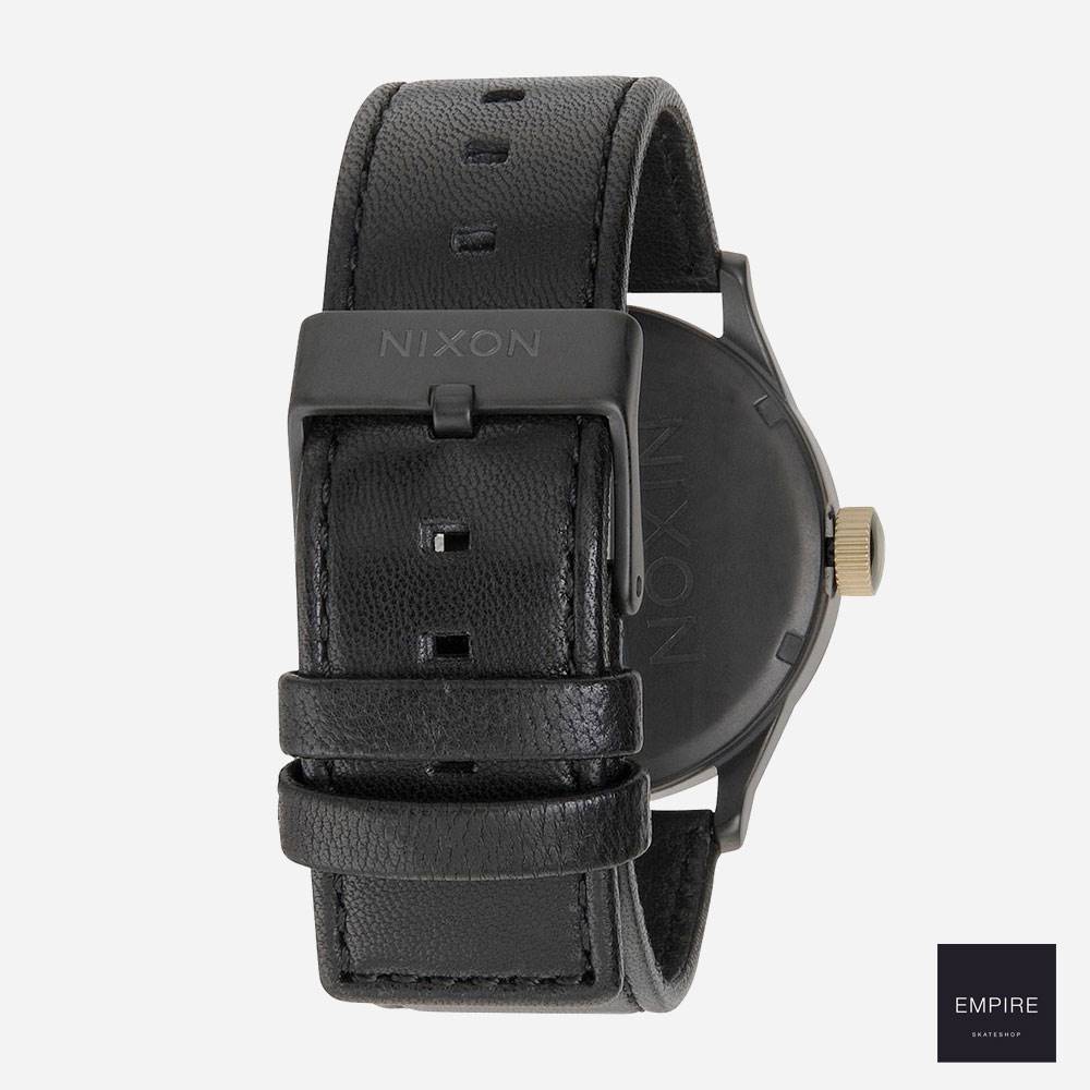 Nixon The Sentry Leather - Matte Black Gold