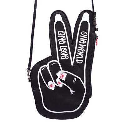 STUSSY PEACE NEOPRENE BAG - Black